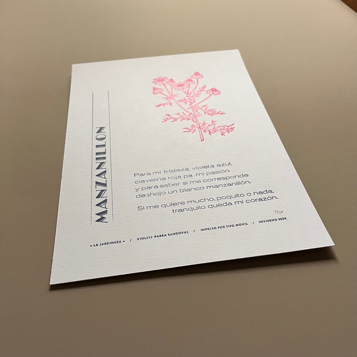 TIPO MOVIL - LAMINA LA JARDINERA - MANZANILLON | DISEÑO
