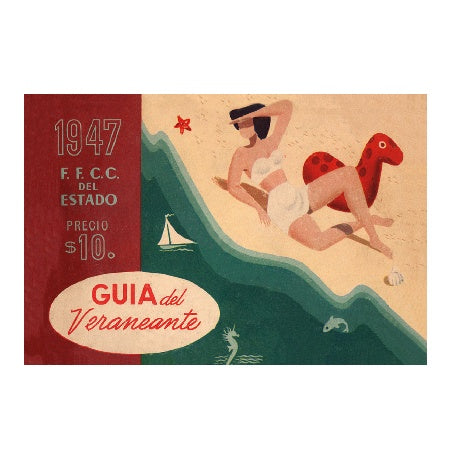 POSTAL NOSTALGIA NACIONAL PORTADA GUIA DEL VERANEANTE