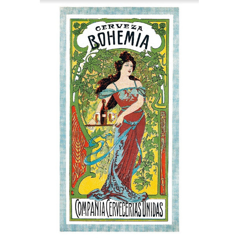 POSTAL NOSTALGIA NACIONAL AVISO CERVEZA BOHEMIA CCU
