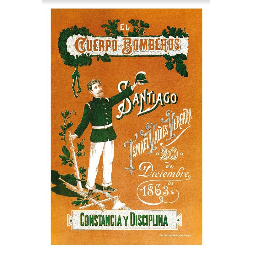 POSTAL NOSTALGIA NACIONAL AFICHE CUERPO DE BOMBEROS