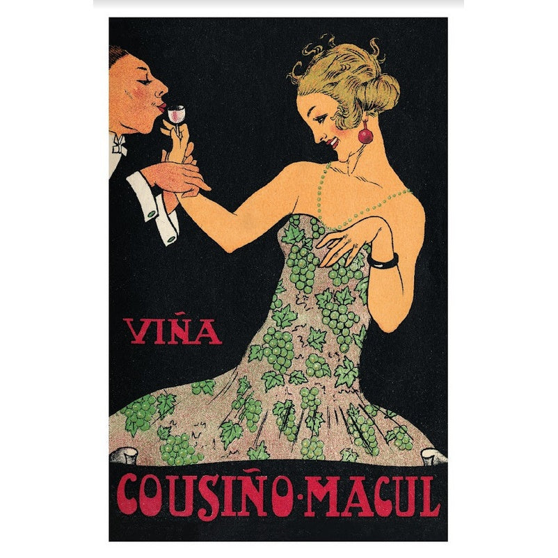 POSTAL NOSTALGIA NACIONAL CARTEL COMERCIAL VIÑA COUSIÑO MACUL