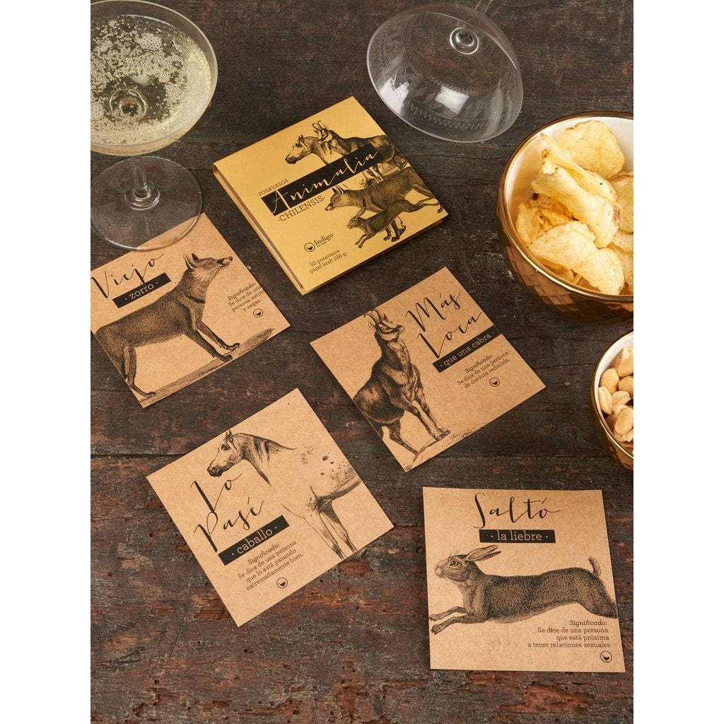 SET POSAVASOS KRAFT ANIMALIA