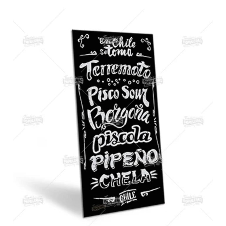 CARTEL CHICO EN CHILE SE TOMA B/N (35 x 18)