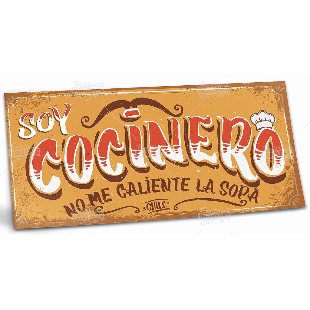 CARTEL MEDIANO SOY COCINERO (35 X 18)