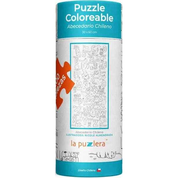 PUZZLE COLOREABLE ABECEDARIO CHILENO (200 PIEZAS)