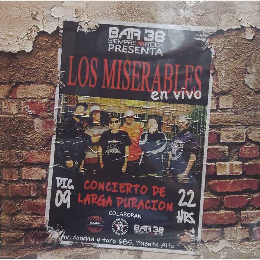 LOS MISERABLES - EN VIVO BAR 38 | CD