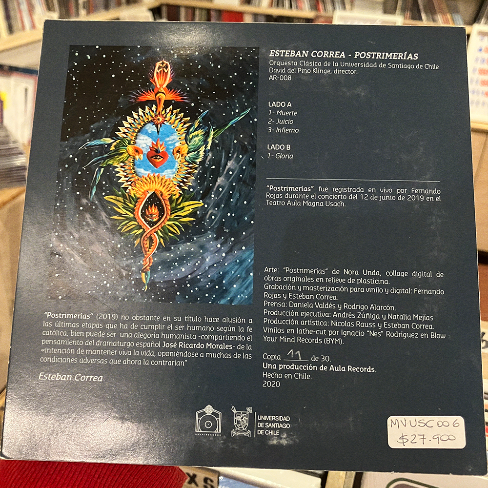 ESTEBAN CORREA; ORQUESTA CLÁSICA USACH - POSTRIMERIAS | VINILO 7"