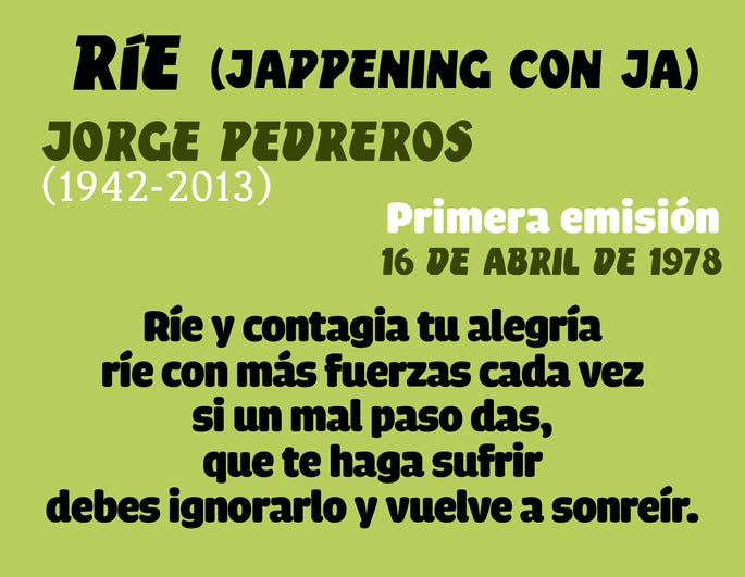 MANIVELA RÍE (JAPENNING CON JA) - JORGE PEDREROS