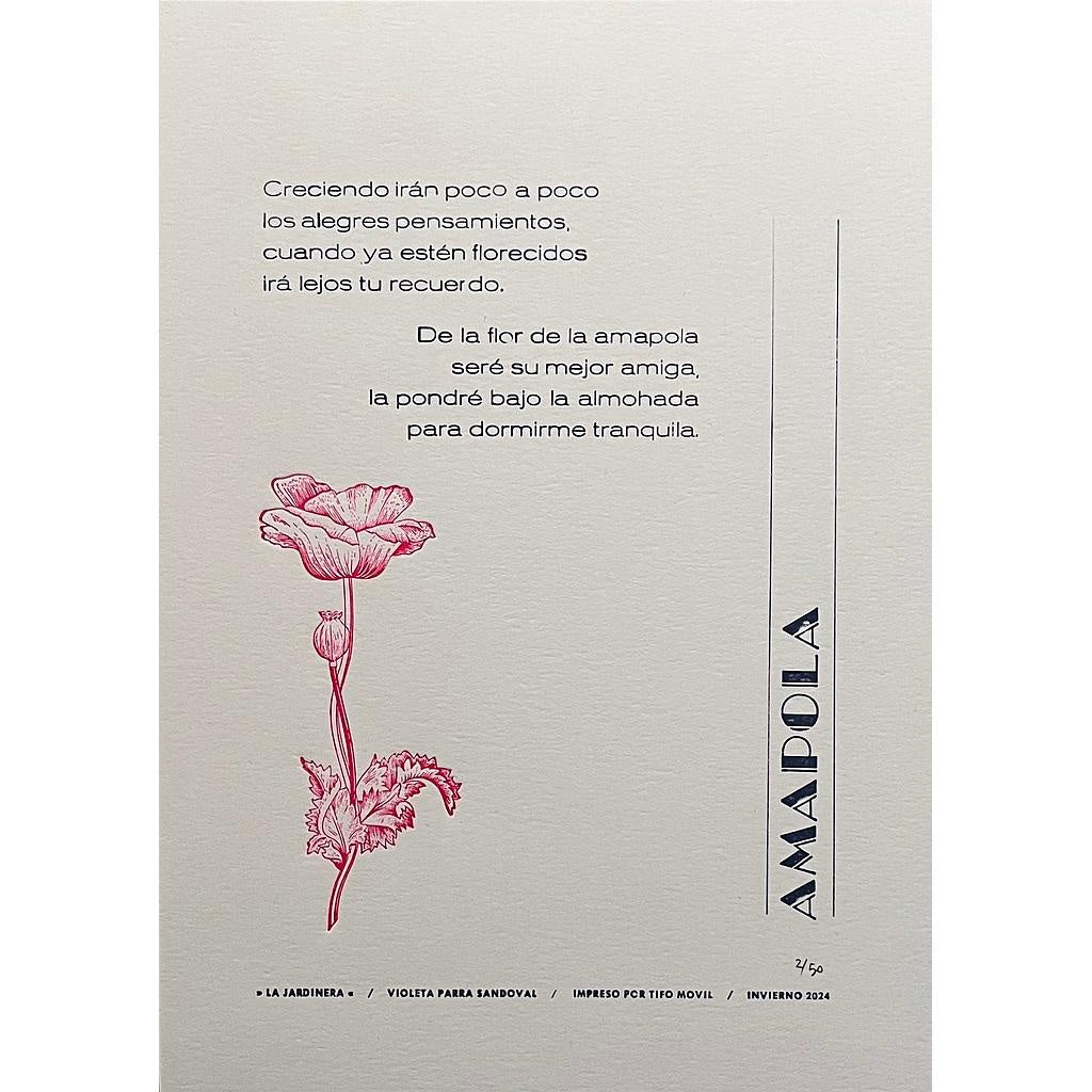 TIPO MOVIL - LAMINA LA JARDINERA - AMAPOLA | DISEÑO
