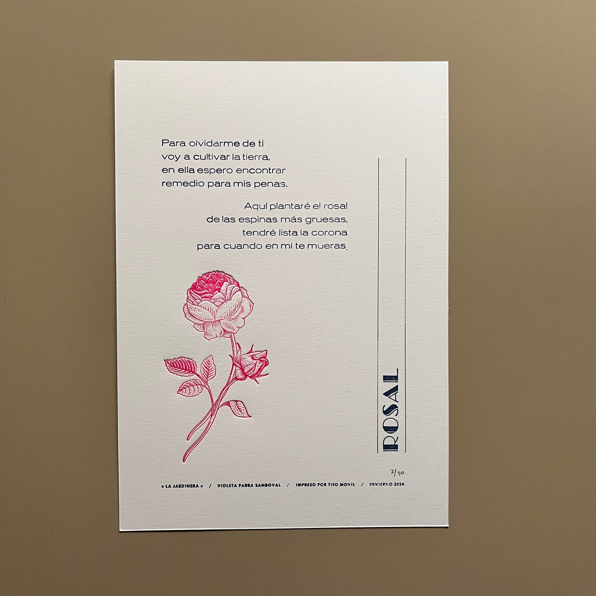 TIPO MOVIL - LAMINA LA JARDINERA - ROSAL | DISEÑO