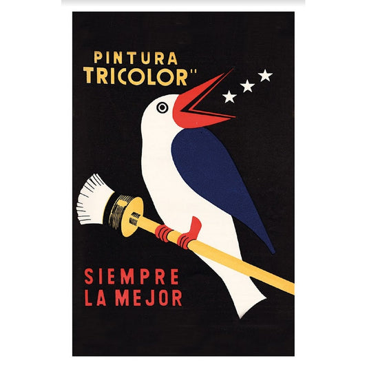 POSTAL NOSTALGIA NACIONAL GRAFICA PUBLICITARIA PINTURA TRICOLOR