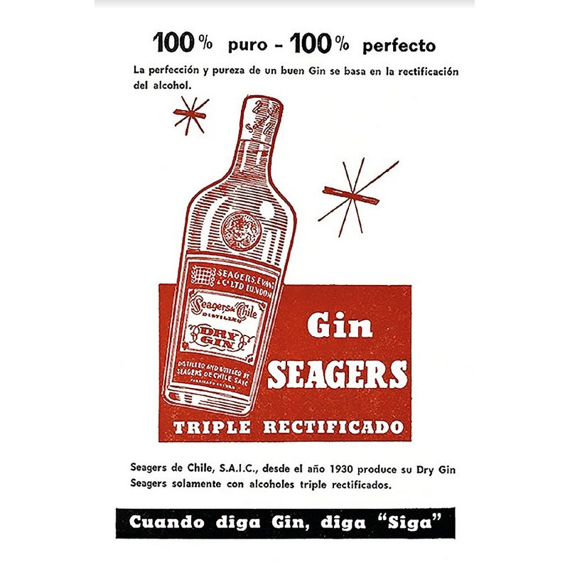 POSTAL NOSTALGIA NACIONAL AFICHE GIN SEAGERS
