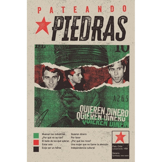 POSTAL DISCOS PATEANDO PIEDRAS