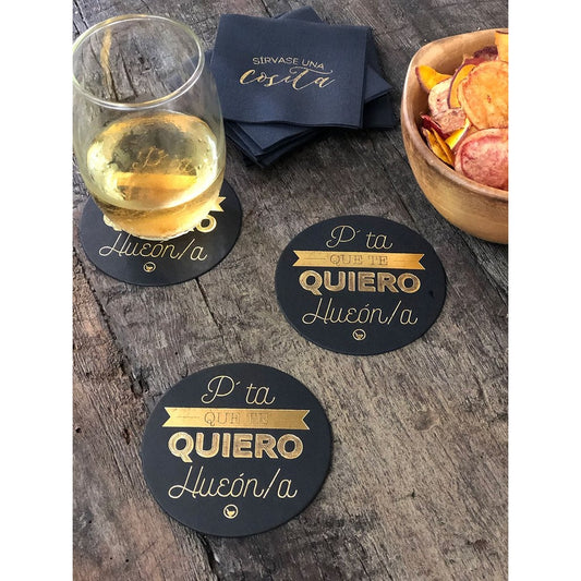 SET POSAVASOS CARTON (PTA QUE TE QUIERO)