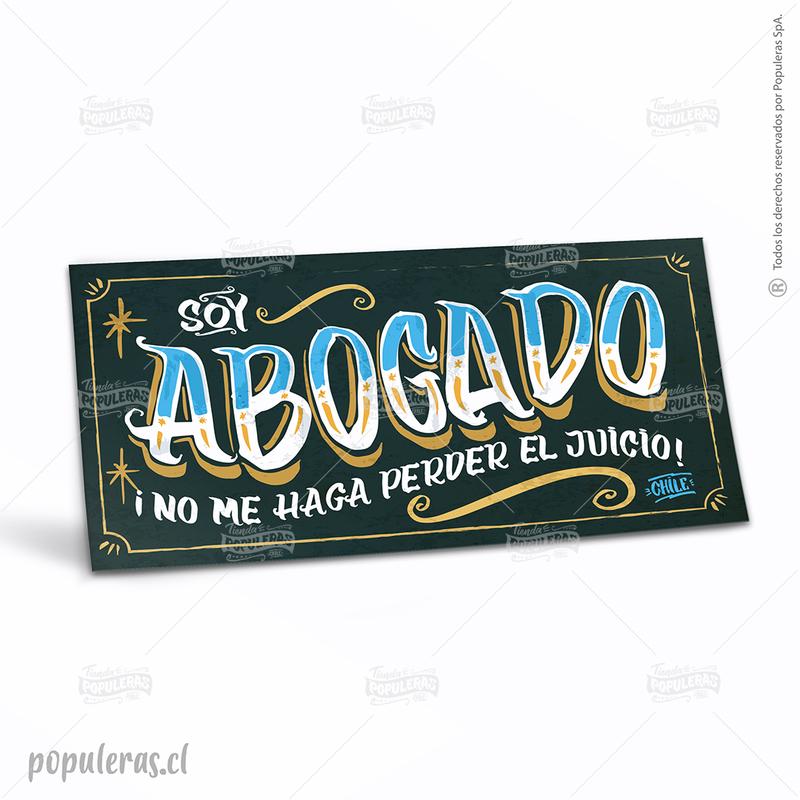 CARTEL SOY ABOGADO (35 x 18)