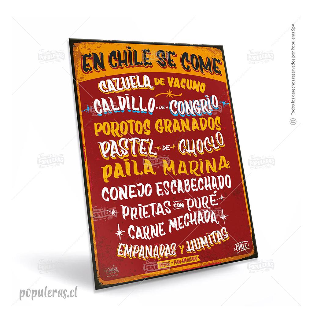 POSTAL POPULERAS - EN CHILE SE COME