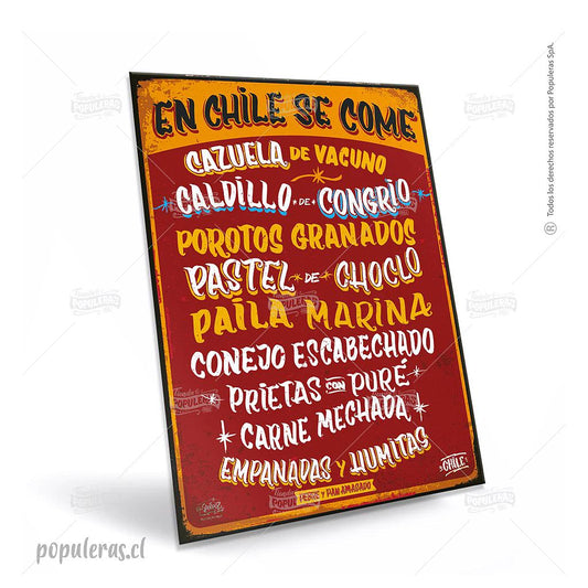 POSTAL POPULERAS - EN CHILE SE COME