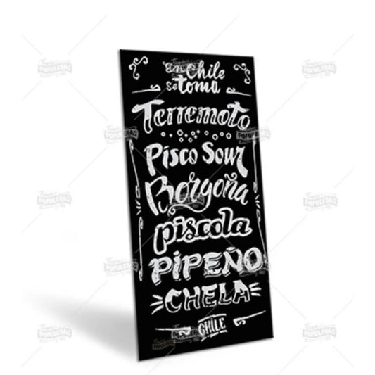 CARTEL CHICO EN CHILE SE TOMA B/N (35 x 18)