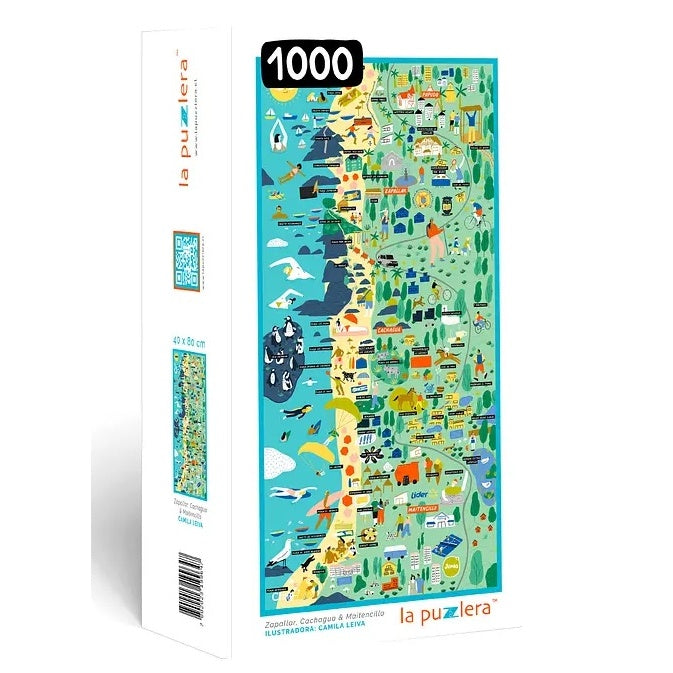 PUZZLE MAPA ZAPALLAR / CACHAGUA / MAITENCILLO 1000 PIEZAS