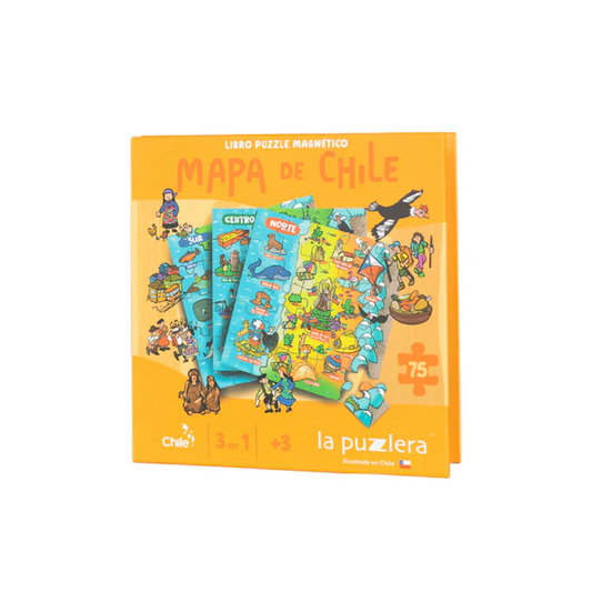 PUZZLE MAGNETICO MAPA DE CHILE 75 PIEZAS