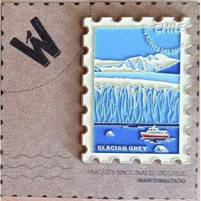 WUDKO - PRENDEDOR ESTAMPILLA GLACIAR GREY (METALICO) | DISEÑO