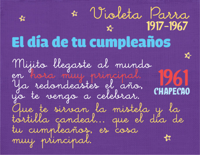 MANIVELA EL DIA DE TU CUMPLEAÑOS - VIOLETA PARRA