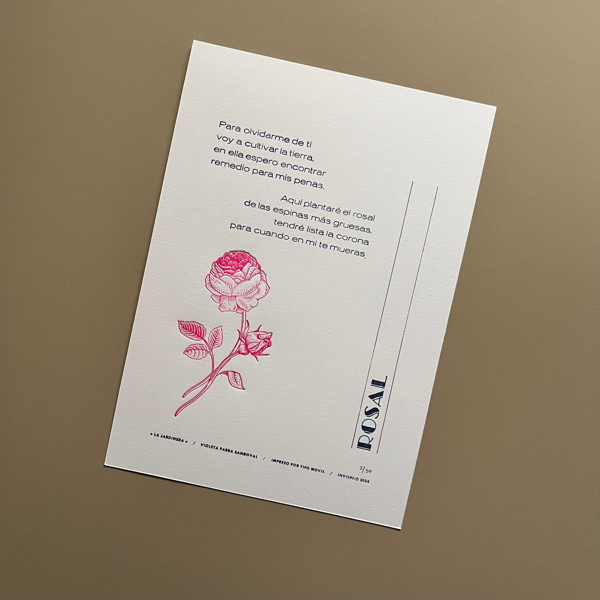 TIPO MOVIL - LAMINA LA JARDINERA - ROSAL | DISEÑO