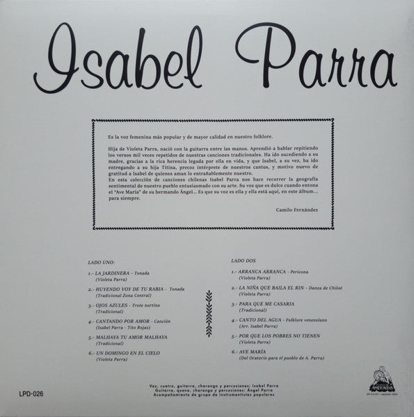 ISABEL PARRA - ISABEL PARRA 1966 | VINILO