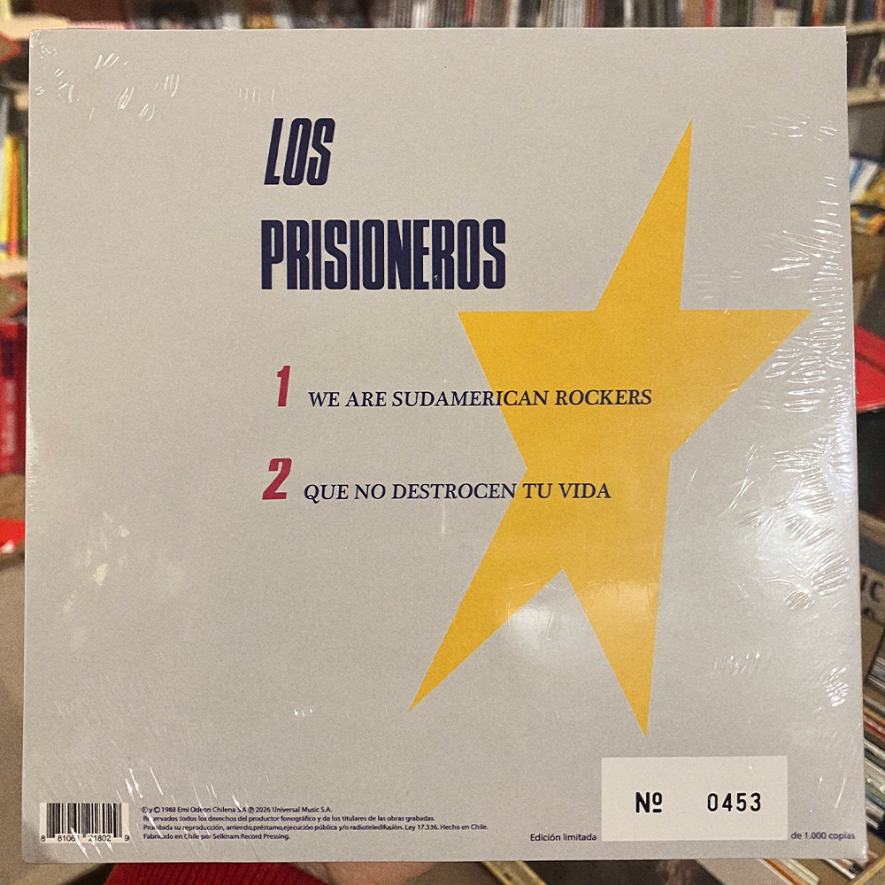 LOS PRISIONEROS - WE ARE SUDAMERICAN ROCKERS | VINILO 7"