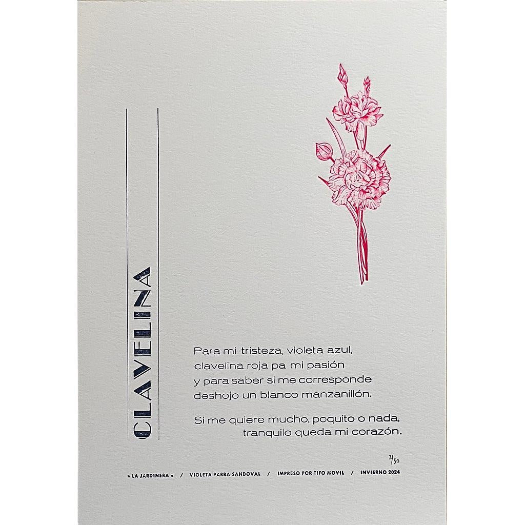 TIPO MOVIL - LAMINA LA JARDINERA - CLAVELINA | DISEÑO