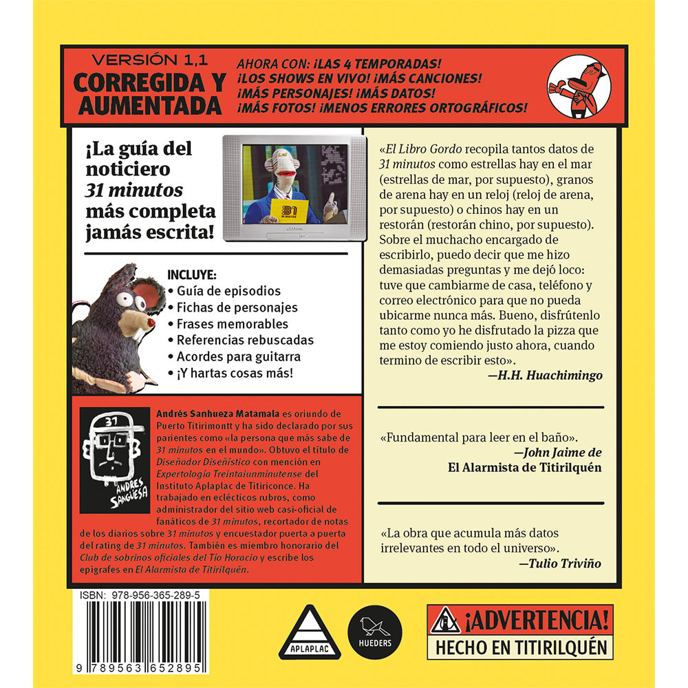 EL LIBRO GORDO DE 31 MINUTOS - ANDRÉS SANHUEZA | LIBRO