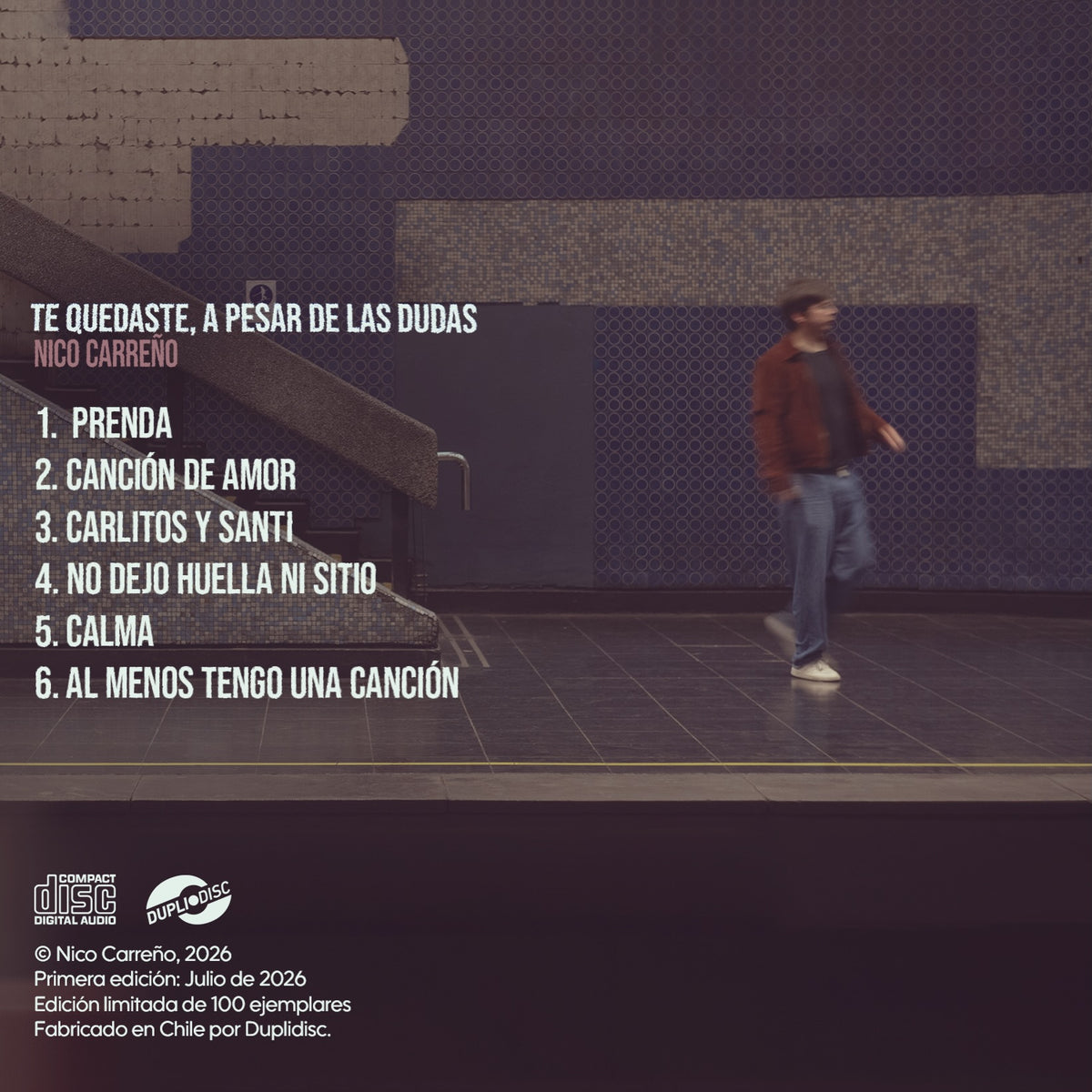 NICO CARREÑO - TE QUEDASTE, A PESAR DE LAS DUDAS | CD